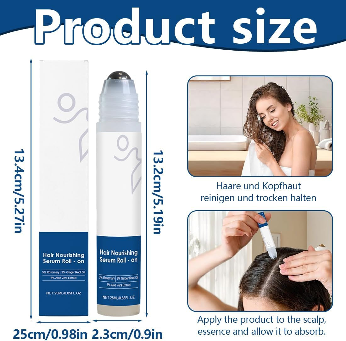 1 Piezas Rosemary - Suero Para El Crecimiento Del Cabello Roll-On, Suero De Control De Caída Del Cabello Del Cuero Cabelludo Aumenta El Flujo De Oxígeno, Reduce La Caída