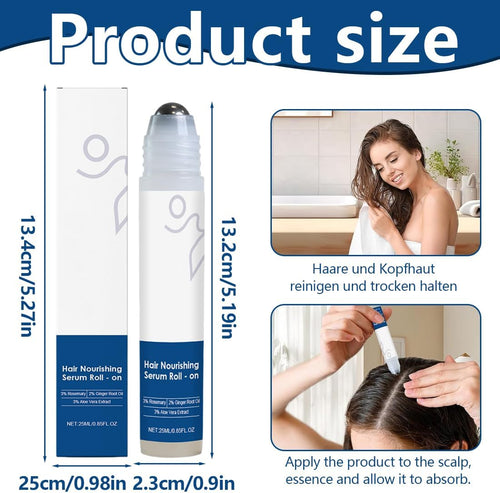 1 Piezas Rosemary - Suero Para El Crecimiento Del Cabello Roll-On, Suero De Control De Caída Del Cabello Del Cuero Cabelludo Aumenta El Flujo De Oxígeno, Reduce La Caída