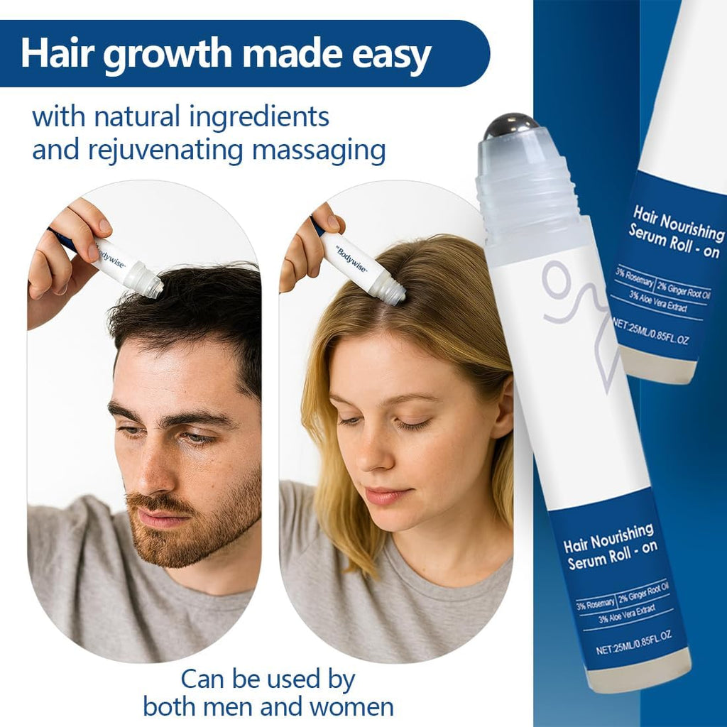 1 Piezas Rosemary - Suero Para El Crecimiento Del Cabello Roll-On, Suero De Control De Caída Del Cabello Del Cuero Cabelludo Aumenta El Flujo De Oxígeno, Reduce La Caída